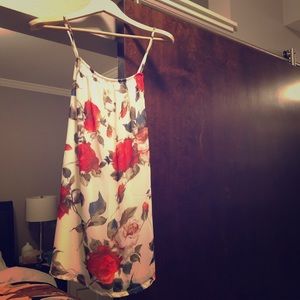 Tobi’s baby doll floral dress. Never warn.